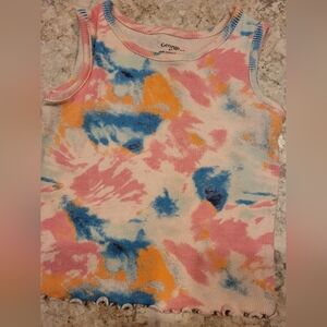 George Kids' Tie-Dye Tank Top - Pink Blue Yellow